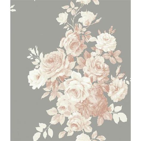 Magnolia Home Tea Rose Blush And Grey Wallpaper Me1530 Magnolia