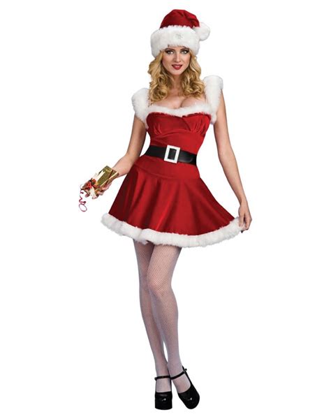 Sexy Jingle Miss Ms Mrs Santa Claus Costume