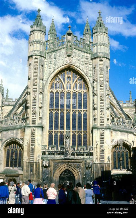 Bath Abbey Somerset West Front Perpendicular Gothic Medieval English