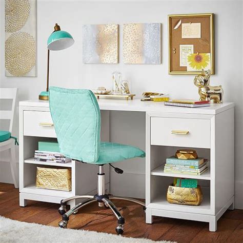Get set for girls desk chair at argos. White Rowan Cubby Storage Desk