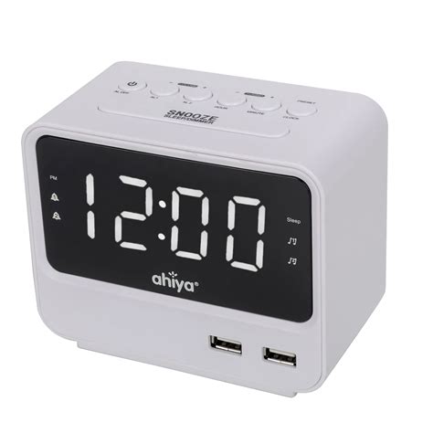 ahiya Digital Alarm Clock Radio FM Big LED Number Screen Adjustable