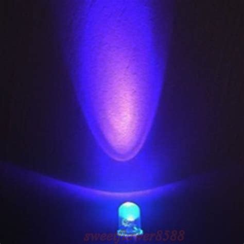 100pcs 2 Pin Ultra Violet Uv 5mm 2000mcd Led Lamp Light Purple 5mm Leds