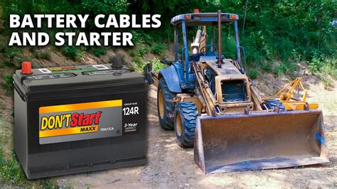 Replacing Backhoe Battery Cables Starter And Solenoid Ford New Holland