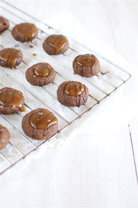 Chocolate Salted Caramel Thumbprints Claire K Creations