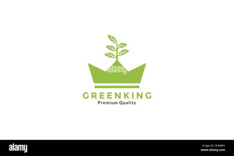 Crown Leaf Plant Gardening Logo Symbol Icon Vector Graphic Design Stock