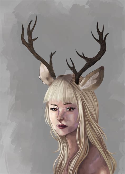 Deer Girl By Ahty On Deviantart