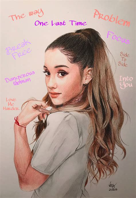 Ariana Grande 🌸 Drawing With Colored Pencils Ariana Grande Drawings