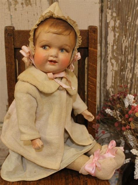 Unusual 17 Early 1900s Composition Cloth Vintage Old Baby Doll