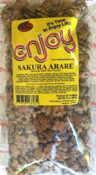 Enjoy Hawaii Sakura Arare Rice Crackers Snack 8 Ounce Bag 679757168082