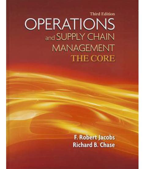 Operations And Supply Chain Management The Core Buy Operations And