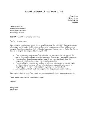 The letter has to be politely addressed and formally written. Editable sample letter for extension of time request ...