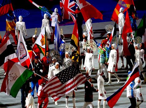 Sea Of Flags From Best Moments From The 2014 Winter Olympics Closing