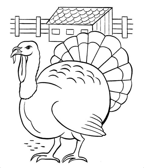 Free turkey coloring page printable. Turkey Template - Animal Templates | Free & Premium Templates