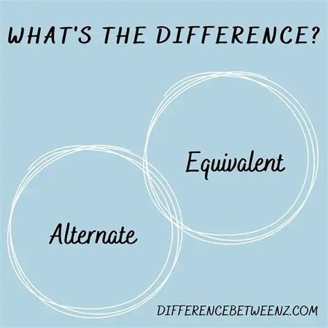 Difference Between Alternate And Equivalent Difference Betweenz