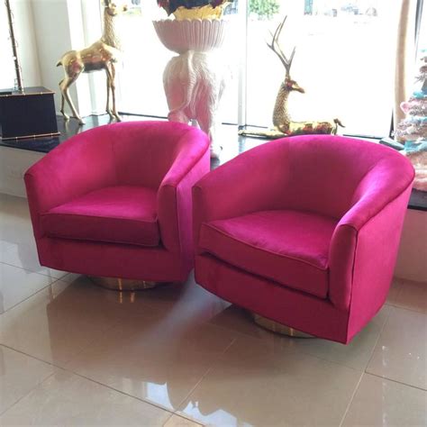 Pink desk chair ikea chair diy chair swivel chair pink chairs lucite desk ikea tv ikea fabric fabric ikea karlstad swivel chair. Pair of Milo Baughman Pink Velvet Brass Swivel Tub Barrel ...