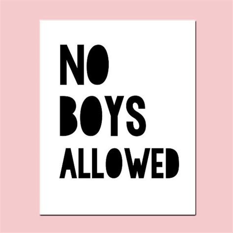 No Boys Allowed Print No Boys Print Cute Kids Print Kids Printable