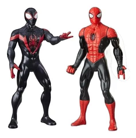 Pack Muñecos Spiderman Y Miles Morales Figuras Marvel Titan Envío Gratis