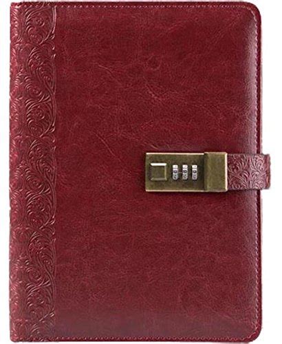 the pu leather combination lock journal combination lock diary is a refillable leather