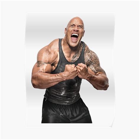 Dwayne Johnson 12 The Rock American Actor Poster Wrestler Motivation