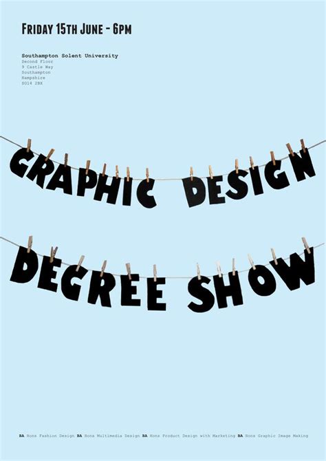 Degree Show Poster On Behance Exhibition Poster Portfolio Design