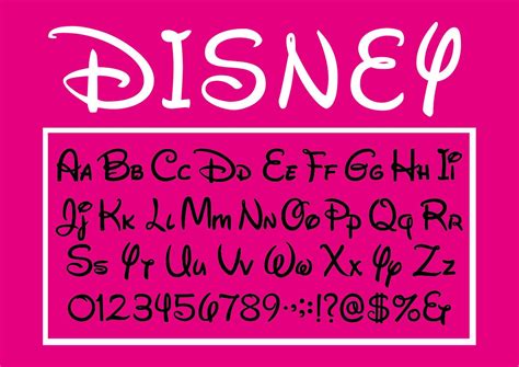 Disney Font Svg Disney Svg Disney Cricut Disney Alphabet Etsy
