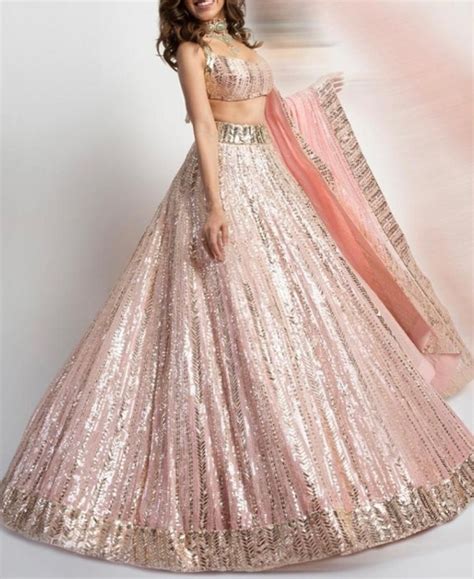 Re Baby Pink Coloured Sequence Embroidery Work Designer Lehenga Choli