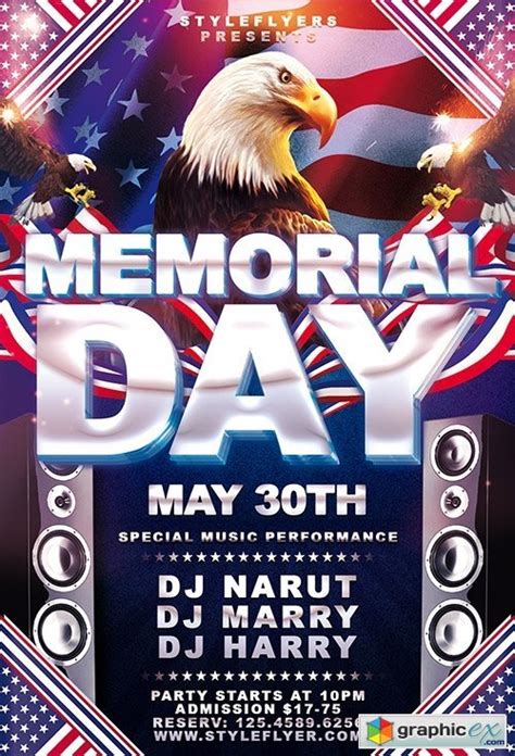 Memorial Day Psd Flyer Template 5 Facebook Cover Free Download