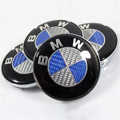 Set Of 4 Blue And White Chanone Bmw Wheel Center Caps Emblem 68mm Bmw Rim