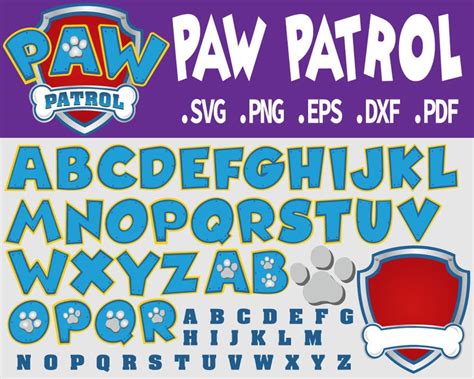 Paw Patrol Alphabet Svg Free 137 Svg Png Eps Dxf File