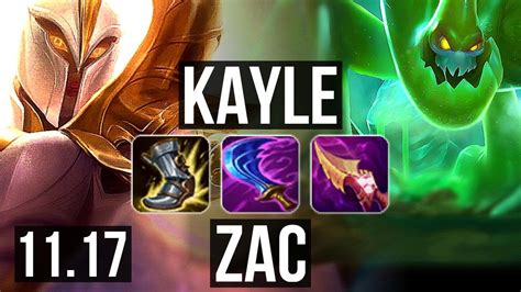 Kayle Vs Zac Top 1700 Games 16m Mastery 8313 Dominating Kr