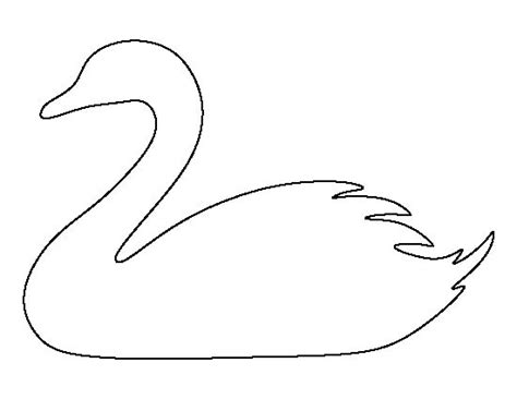 Swan Pattern Use The Printable Outline For Crafts Creating Stencils