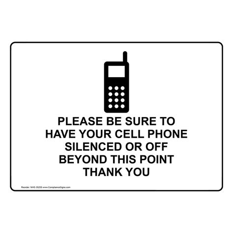 Portrait No Cell Phones During Work Hours Sign With Symbol