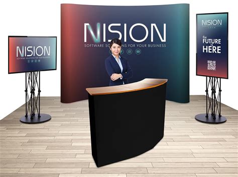 Trade Show Booth Design Tv Stand Pop Up And Mural
