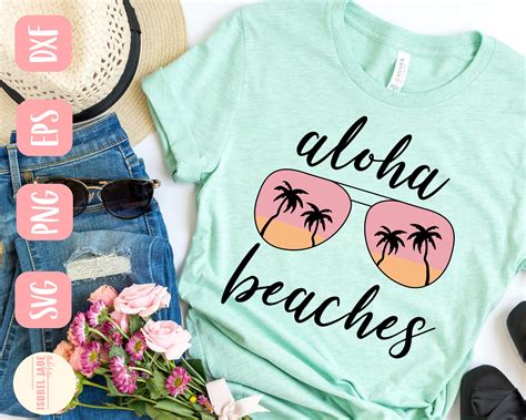Aloha Beaches Svg Sunset Svg File For Cricut Summer Shirt Svg