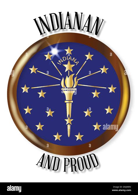 Indiana Proud Flag Button Stock Vector Image And Art Alamy