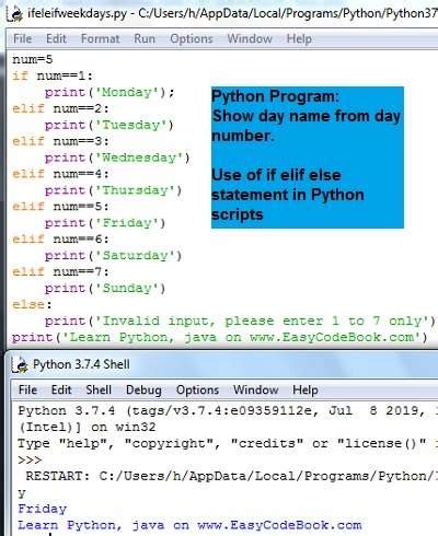 Python If Elif Else Statement With Example Programs EasyCodeBook Com