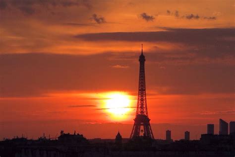 Sunset Paris Paris Skyline Eiffel Tower Sunset Building Landmarks