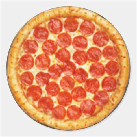 Pepperoni Pizza Classic Round Sticker Zazzle