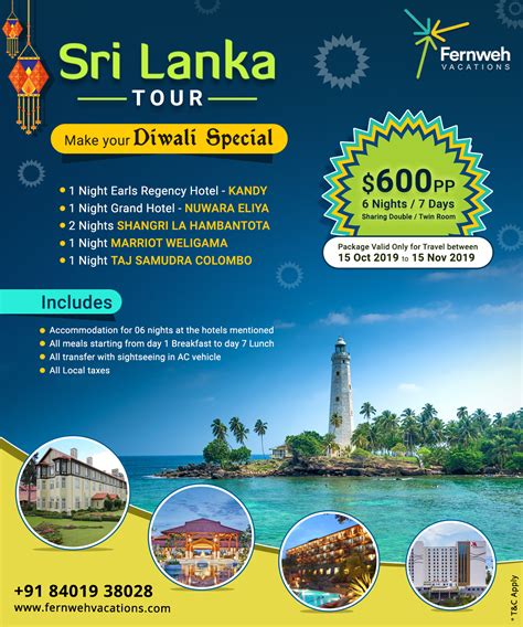 diwali special offer sri lanka tour package from fernweh vacations rate 600 per person 6