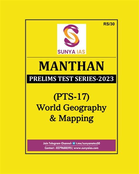 Sunya Ias 2023 Prelims Test 17 Manthan Prelims 2023 Test Series World