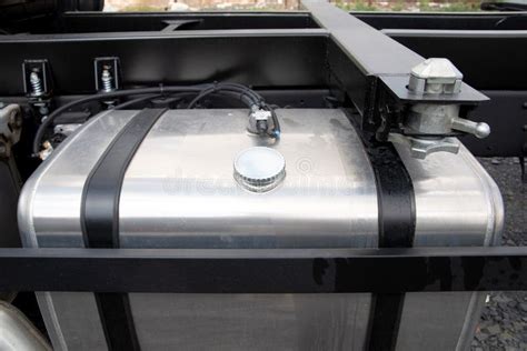 Aluminum Fuel Tank Of Heavy Duty Truck Stock Image Image Of Tank