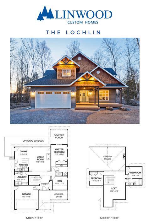 An Open Concept Floor Plan With A Main Floor Master Suite And Two