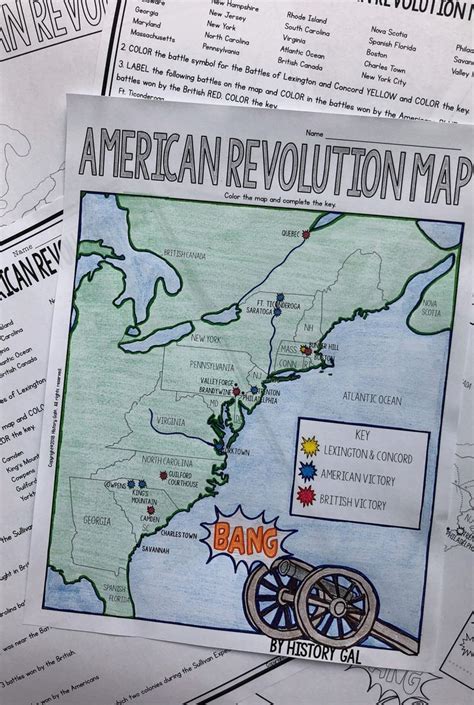 American Revolution Battles Worksheet
