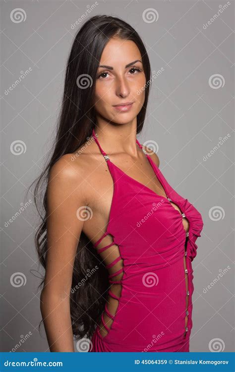 Charming Brunette Girl Stock Image Image Of Studio Model