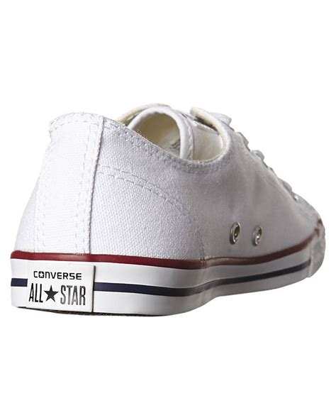 Converse Chuck Taylor Womens All Star Dainty Shoe White Red Blue