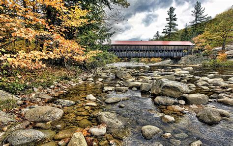 Covered Bridge In New Hampshire Photograph By James Steele