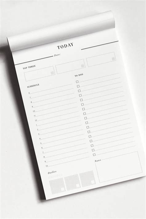 Daily Desk Pad Minimal To Do Notepad Daily Planner Notepad Etsy Uk