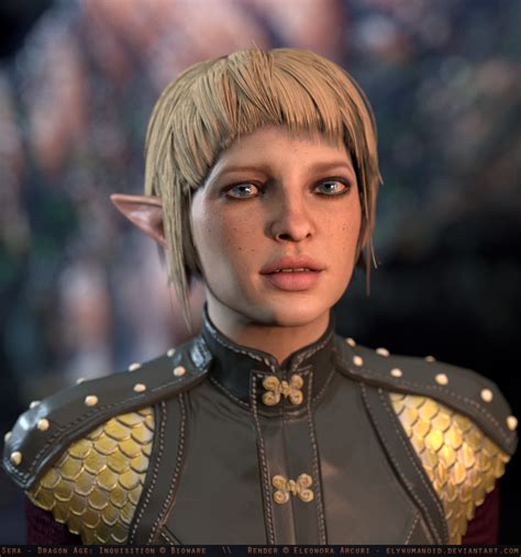 Sera From Dragon Age Inquisition © Bioware Rendered In Blender Cycles 2 72 Background