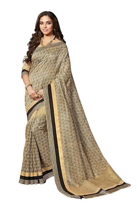 Buy Sarees Below 500 Cotton Silk Saree With Blouse Piece Brownfree Size At