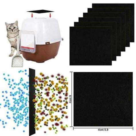 Activated Carbon Filters Cat Litter Boxes Charcoal Filter